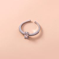 Simple Exquisite Opening Adjustable Micro-inlaid Oval Knot Zircon Ring Women's Accessories Ornament Female 1 main image 6