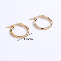 1 Piece Round Plating 201 Stainless Steel 18K Gold Plated Earrings main image 4