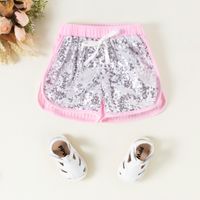 Fashion Children's Wear New Summer Little Girls Round Neck Sequins Embroidered Stitching Shorts Suit main image 5