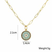 Fashion New Copper Plating 18k Gold Zircon Devil's Eye Pendant Necklace main image 7