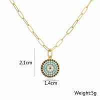 Mode Nouveau Placage De Cuivre 18k Or Zircon Pendentif Oeil De Diable Collier main image 7