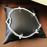 Fashion Ornament Rhinestone Inlaid Heart Pattern Alloy Bracelet main image 2