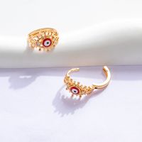 New Fashion Creative Ornament Copper Plating 18k Gold Retro Hollow Inlaid Zircon Earring main image 2