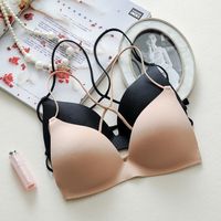 New Style Simple Solid Color Cross Sling Underwear Bra main image 2