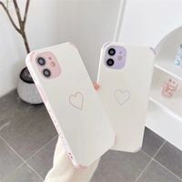 Simple Side Small Heart Pattern Iphone11 Drop-resistant Phone Case main image 5