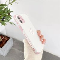 Simple Side Small Heart Pattern Iphone11 Drop-resistant Phone Case sku image 4