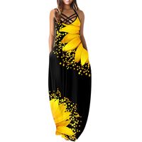 Frauen Mode Neue Casual Sommer Lose Ärmellose Spaghetti-strap Floral Print Kleid main image 10