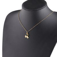 Gold Twelve Constellations Stainless Steel Necklace Lucky Birthstones Necklace sku image 5