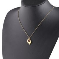 Gold Twelve Constellations Stainless Steel Necklace Lucky Birthstones Necklace sku image 6