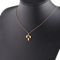 Gold Twelve Constellations Stainless Steel Necklace Lucky Birthstones Necklace sku image 1