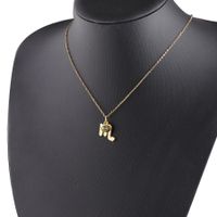 Gold Twelve Constellations Stainless Steel Necklace Lucky Birthstones Necklace sku image 8