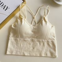 New Style Simple Breathable Women's Underwear Cross Sling Vest sku image 3