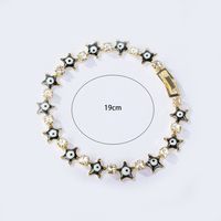 Simple Mode Étoiles Creative Oeil De Diable Plaqué 18k Or Alliage Bracelet main image 2