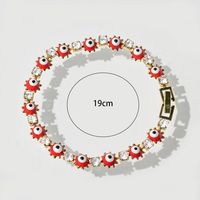 Moda Simple Creativa Redonda Ojo De Diablo Plateado 18k Oro Cobre Pulsera main image 3