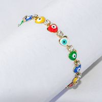 Fashion Classic Style Multicolor Devil's Eye Plastic Copper Inlay Zircon Bracelets main image 1