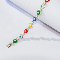 Fashion Classic Style Multicolor Devil's Eye Plastic Copper Inlay Zircon Bracelets main image 2