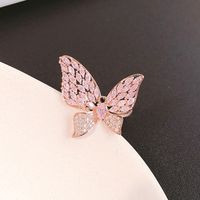 Fashion Rings For Women Korean Fashion Open Butterfly Ring Sparkling Zircon Bracelet sku image 2
