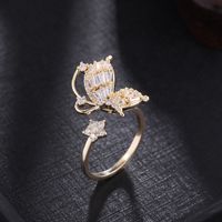 Butterfly Ring Fashion Simple Korean Index Finger Elegant Ring Wholesale Nihaojewelry sku image 2