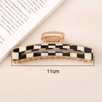 Fashion Black-white Checkerboard Plaid Barrettes Hairpin Hair Accessories sku image 2