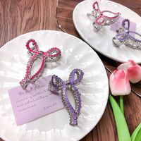 Fashion Sweet Solid Color Bow Metal Grip Alloy Hairpin Female Hair Accessories main image 3