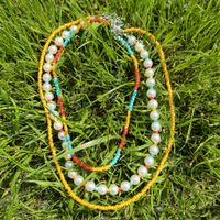 Fashion New Bohemian Style Handmade Beaded Colorful Pearl Multi-layer Necklace main image 1