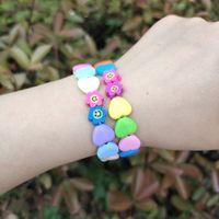 2022 New Creative Simple Candy Color Heart Bead Flower Smile Handmade Resin Bracelet main image 6