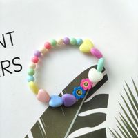 2022 New Creative Simple Candy Color Heart Bead Flower Smile Handmade Resin Bracelet main image 5