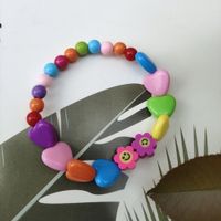 2022 New Creative Simple Candy Color Heart Bead Flower Smile Handmade Resin Bracelet main image 3