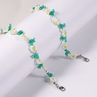 2022 Neue Sommer Handmade Perlen Weben Blumen Blatt Perle Halskette Armband Set Großhandel main image 4