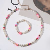 2022 New Simple Handmade Beaded Colorful Polymer Clay Small Golden Balls Sunflower Pearl Bracelet main image 4