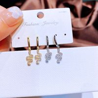 Fashion Zircon Micro Inlaid Cute Small Snakes Ear Clip Small Ear Ring Wholesale main image 1