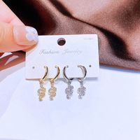 Fashion Zircon Micro Inlaid Cute Small Snakes Ear Clip Small Ear Ring Wholesale main image 2