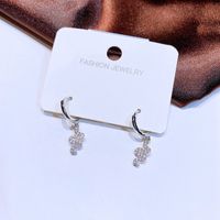 Fashion Zircon Micro Inlaid Cute Small Snakes Ear Clip Small Ear Ring Wholesale sku image 2