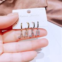Fashion Micro Inlaid Zircon Notes Ear Clip Gold Plated Jewelry Wholesale main image 2