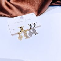 Creative Cute Asymmetric Cactus Dinosaur Zircon Inlaid Ear Clip Jewelry Wholesale main image 3