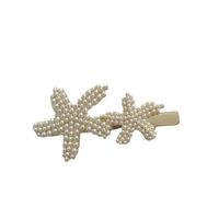 Mode Starfish Shaped Inlay Perle Barrettes Haar Zubehör main image 5