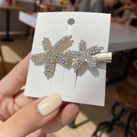 Fashion Starfish Shaped Inlay Pearl Barrettes Hair Accessories sku image 2
