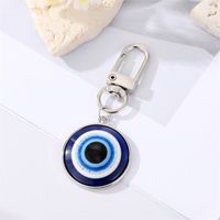 Fashion Alloy Inlaid Resin Eye Shaped Keychain Round Blue Eyes Bag Pendant Accessories main image 2