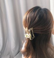 Fashion Dried Flower Print Grip Flower Hair Claw Female Hair Accessories main image 3
