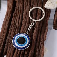 Fashion Alloy Inlaid Eye Shaped Keychain Gold Plated Bag Pendant Accessories sku image 2