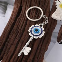 Fashion Alloy Inlaid Eye Shaped Keychain Gold Plated Bag Pendant Accessories sku image 5