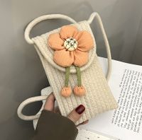 Cute New Woven Flower Women's Bag Crossbody Phone Shoulder Bag main image 1