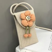 Cute New Woven Flower Women's Bag Crossbody Phone Shoulder Bag main image 3