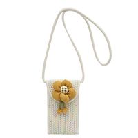 Cute New Woven Flower Women's Bag Crossbody Phone Shoulder Bag main image 4