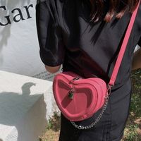 Summer New Fashion Heart Shape Chain Messenger Shoulder Bag sku image 5