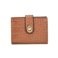 New Short Wallet Stone Embossed File Holder Paint Card Holder Clutch Lock Women's Coin Purse main image 4