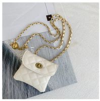 Korean Style New Rhombus Small Waist Bag Small Golden Balls Crossbody Chain Bag sku image 1
