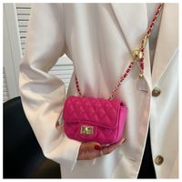 Candy Color Classic Style Pu Chain Bag Rhombic Embroidery Thread Women's Bag Wholesale sku image 4