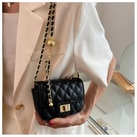 Candy Color Classic Style Pu Chain Bag Rhombic Embroidery Thread Women's Bag Wholesale sku image 3