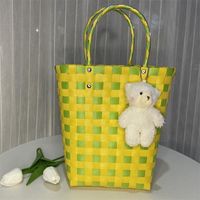 Hand Gift Crafts Vegetable Basket Bag Summer Handmade Woven Bag sku image 2